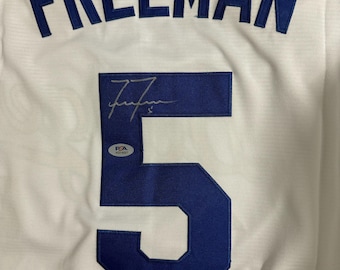 Freddie Freeman Hand Signed Jersey Los Angeles Dodgers PSA/DNA authentic autograph COA
