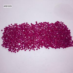 Uppvärmd rubin Burma fyrkantig form 2,00 till 2,25 mm 72,01 ct (parti) lös ädelsten fin röd färg 3A kvalitet för anpassad smyckestillverkning