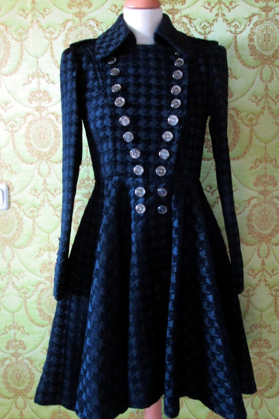 alexander mcqueen black coat dress Alexander Mcqueen Wool Blazer Mini Dress - Black main image 1