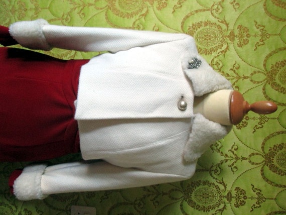 white cropped bolero jacket