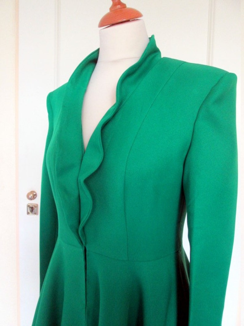 CUSTOM MADE Catherine Walkers Emerald green belted cocktail dress image 4