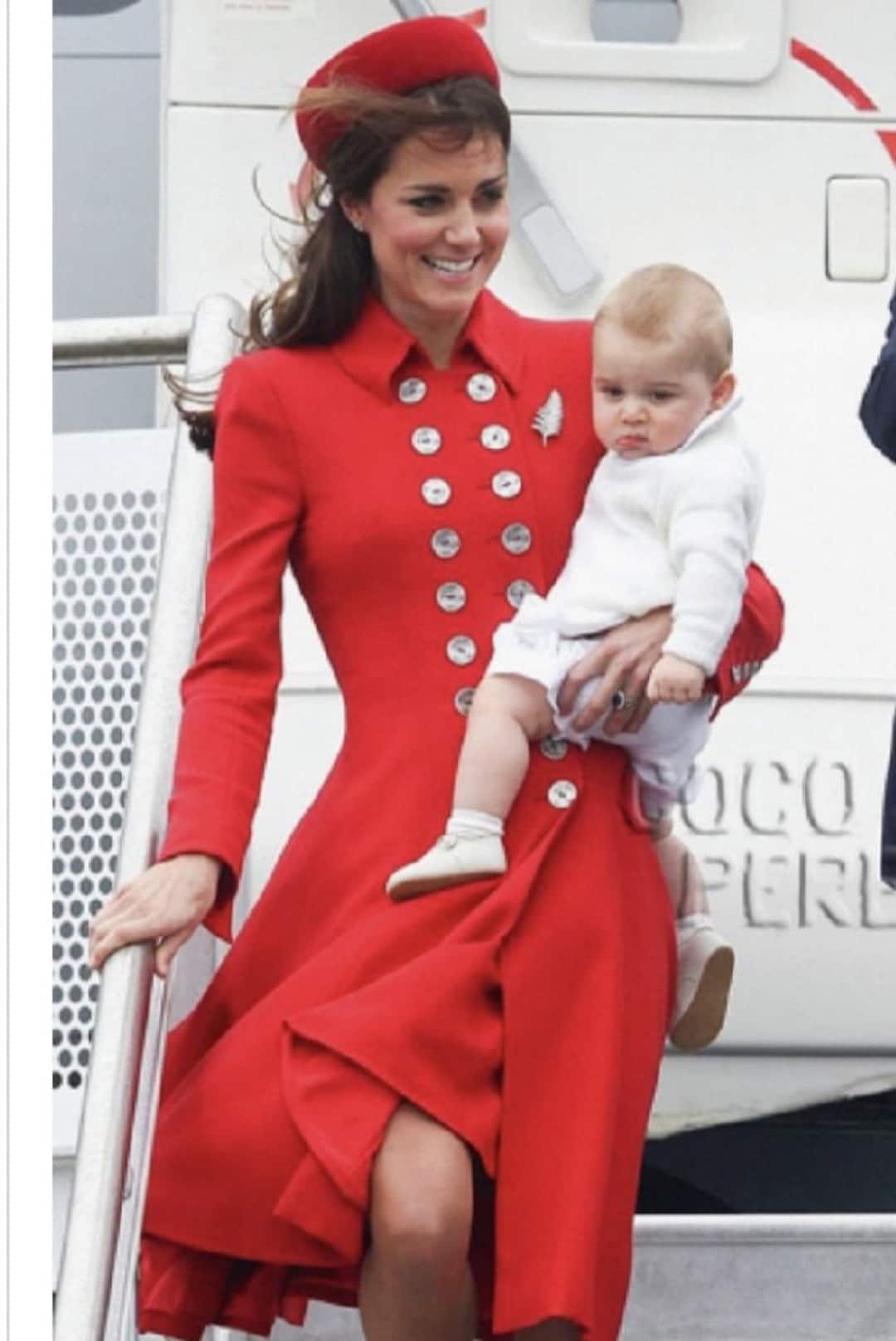 CUSTOM MADE Kate Middleton Right Red Catherine Walker Double