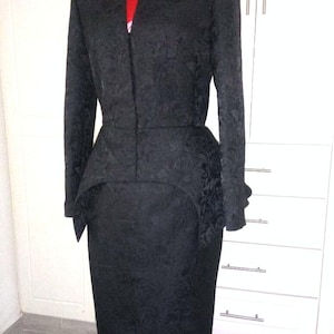 CUSTOM MADE Worn by Kate Middleton  Alexander Mcqueen inspired notch collar silk brocade ensemble 2 pieces