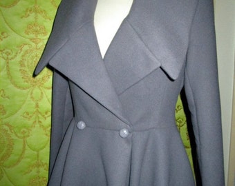 CUSTOM MADE Olivia Pope Scandal well known Alexander McQueen inspired  wool gray coat