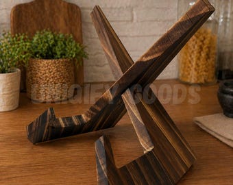 Mothers Day Gift Recipe Book Holder for her, Wooden Cookbook Stand, Book Stand, Tablet Stand, Kitchen Decor.