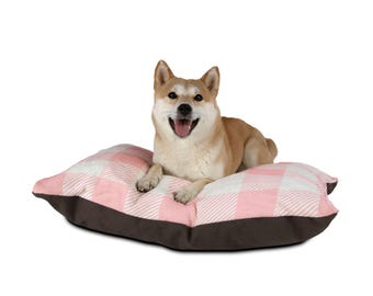 Manta adorable para perros, manta personalizada para mascotas, manta para cachorros, regalo para amantes de los perros, manta rosa a cuadros para perros, regalo personalizado para mascotas, ropa de cama acogedora para cachorros