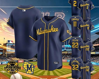 Personalized Milwaukee Brewers Jersey,Customized Stitched Name & Number Shirt Gift for Men Youth and Baseball Fans