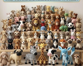 200+ Crochet Animal Patterns Bundle, Amigurumi Pattern Mega Collection, Plush Stuffed Animals, Nursery Decor