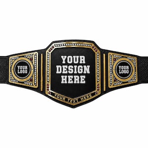 Custom Championship Belt | Personalized Award Trophy with Your Logo