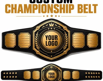 Custom Championship Belt | Personalized Award with Logo, Name, Title