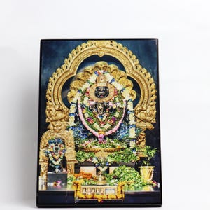 Lord Narasimha Altar Print | Mayapur Deity, Prahlad Maharaja, Spiritual Protection (13x18cm)