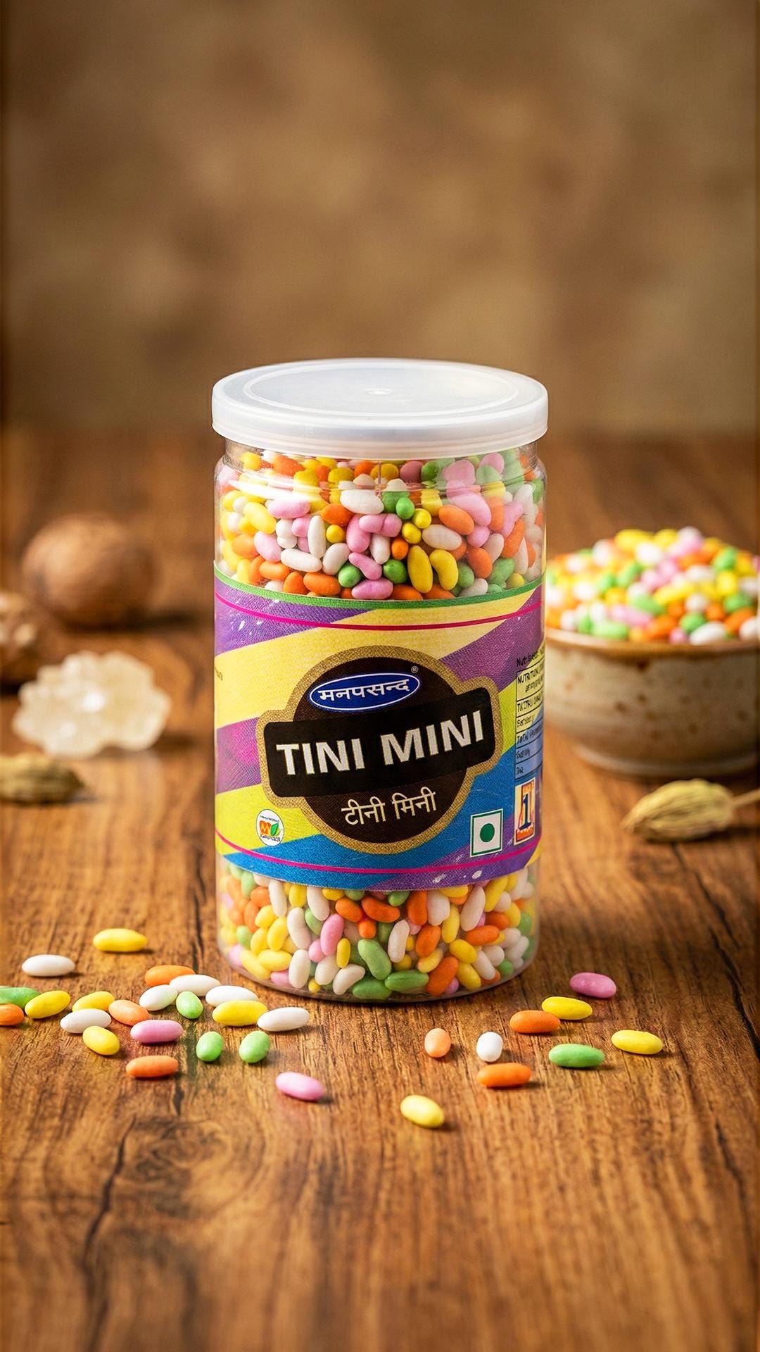 Sugar Coated Colourful Fennel Seeds | Mouth Freshner | Tin Mini