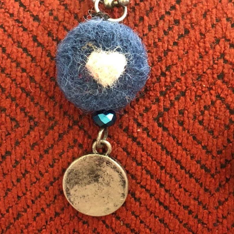 Magic Mushroom Essential Oil Diffuser Alpaca and Wool Hand Felted Woodland Pendant Necklace