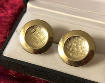 Mid Century Gold Tone Cufflinks  - Vintage 1950s MCM