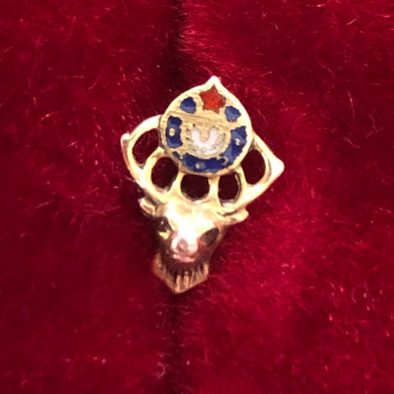 ELKS CLUB TIE TACK LAPEL PIN 18KT GOLD PLATED MANUFACTURERS DIRECT PRICING 