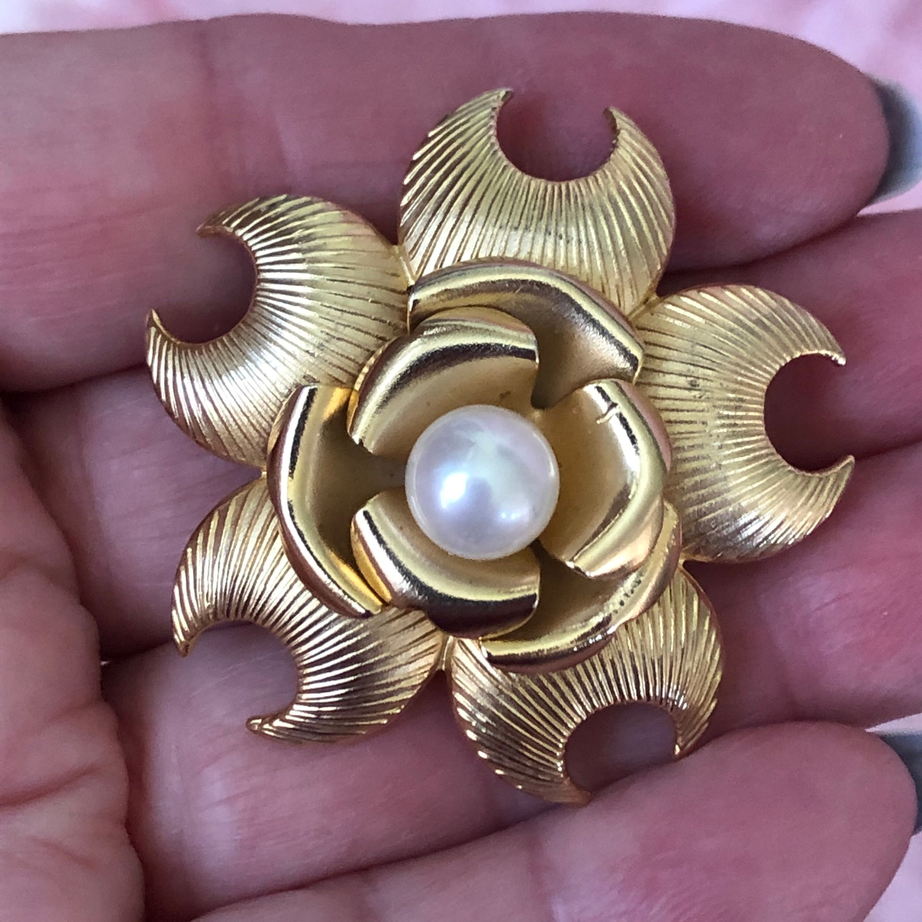 Signed EXPO '70 Cherry Blossom Logo Brooch - Osaka Japan