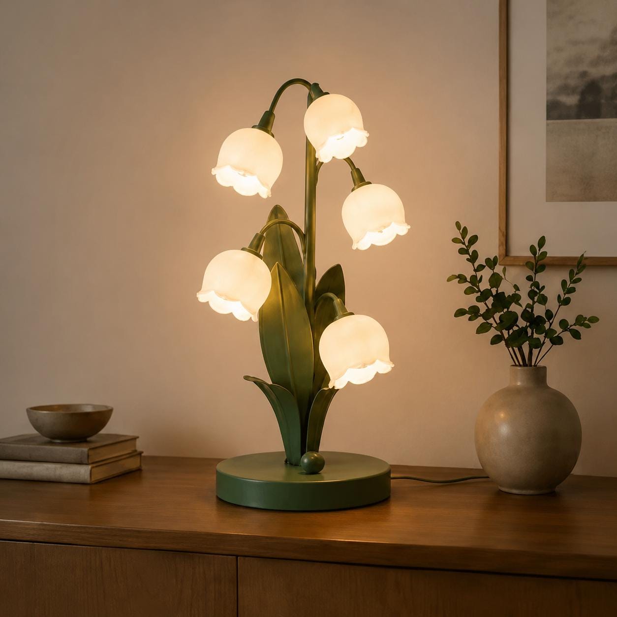 Predolo Lily Of The Valley Lampen-Bastelset – DIY Blumenlampe Mit LED, Pfeifenreinigern, Handgefertigte Tischleuchte In Weiß, Kreatives Deko-Projekt Für Zuhause