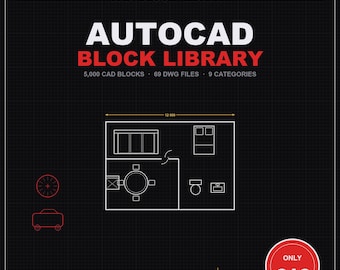 Paquete de más de 50.000 bloques de AutoCAD, biblioteca completa para diseñadores y arquitectos (descarga instantánea)