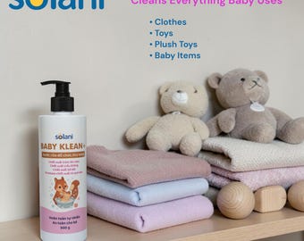 Spielzeug Reiniger - Natürliche Waschmittel auf Pflanzenbasis für Kleidung, Plüschtiere & Babyartikel - Ohne Duftstoffe