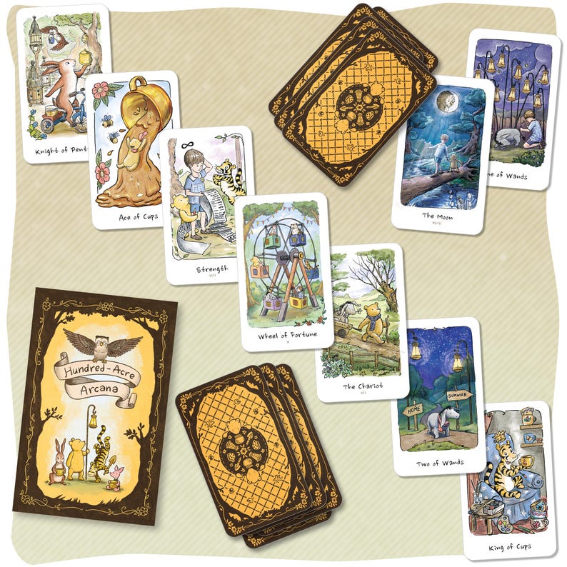 Winnie-the-Pooh's Hundred-Acre Arcana Tarot Deck — 78 Cards, Magnetic Flip Box & Guidebook image 2