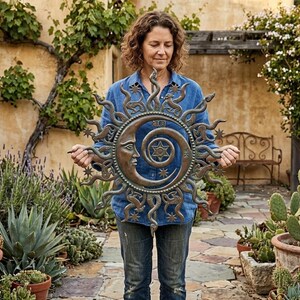 メキシコ 太陽 月 星 壁掛け 素焼き 焼き物 陶芸 伝統工芸 Mexican Pottery Sun and Moon - Etsy