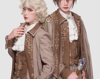 ユップブロオリジナル シェフィールド・ロイヤル・アカデミー ロリータドレス | ヴィクトリア朝ファンタジープリンセス衣装 | D&D風コスプレ | ロイヤルプリンスコスチューム