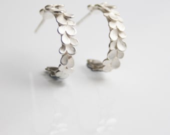 Belles boucles d'oreilles silver Hoop