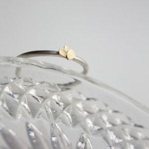 Dahlia 18ct yellow gold & Silver Ring image 3