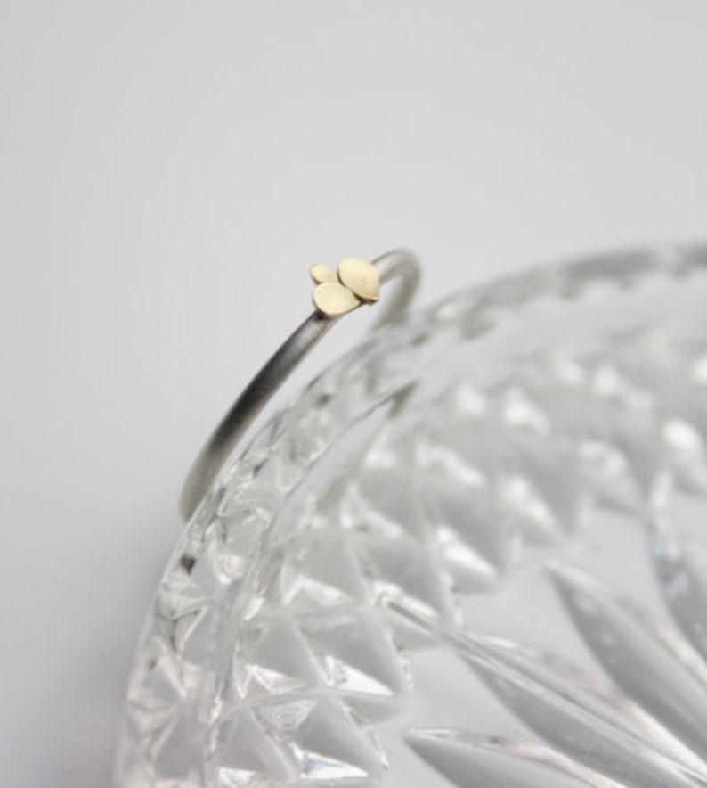 Dahlia 18ct yellow gold & Silver Ring image 2