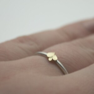 Dahlia 18ct yellow gold & Silver Ring image 4