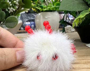 ふわふわうさぎヘアクリップ ハンドメイド – かわいい毛皮のヘアアクセサリー、カワイイヘアピン、柔らかいぬいぐるみバレッタ、女の子へのユニークなギフト（5個セット）