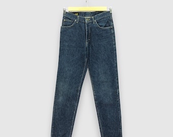 W30 Vintage Lee Sanforized Blue Denim 90s USA Lee Zipper Straight Pants Classics Lee Cowboys Stonewash Womens High Rise Jeans Talla 30x31
