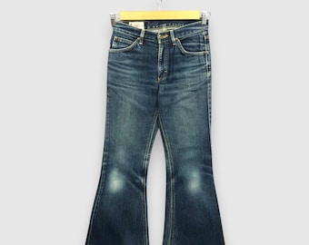 W28 Vintage Lee Flare Jeans 90s Lee Riders High Waisted Womens Bell Bottom Pants Girlfriend Streetwear Wide Leg Lee Bootcut Denim Size 28x29