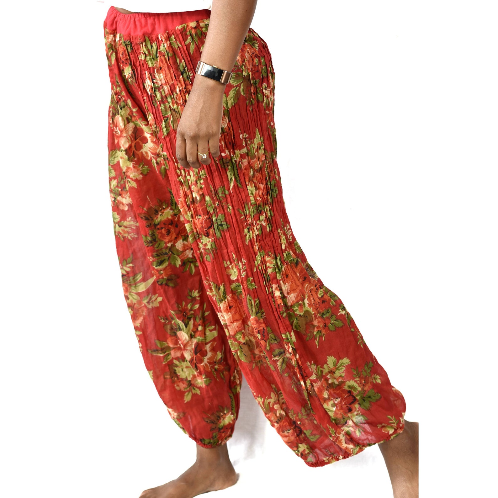 Vintage Paridise Harem Pants Genie Pants Sheer 80s Floral | Etsy