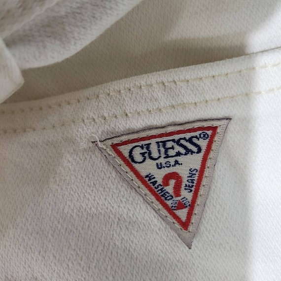 Vintage Guess Jeans Off White Tapered High Rise T… - image 9
