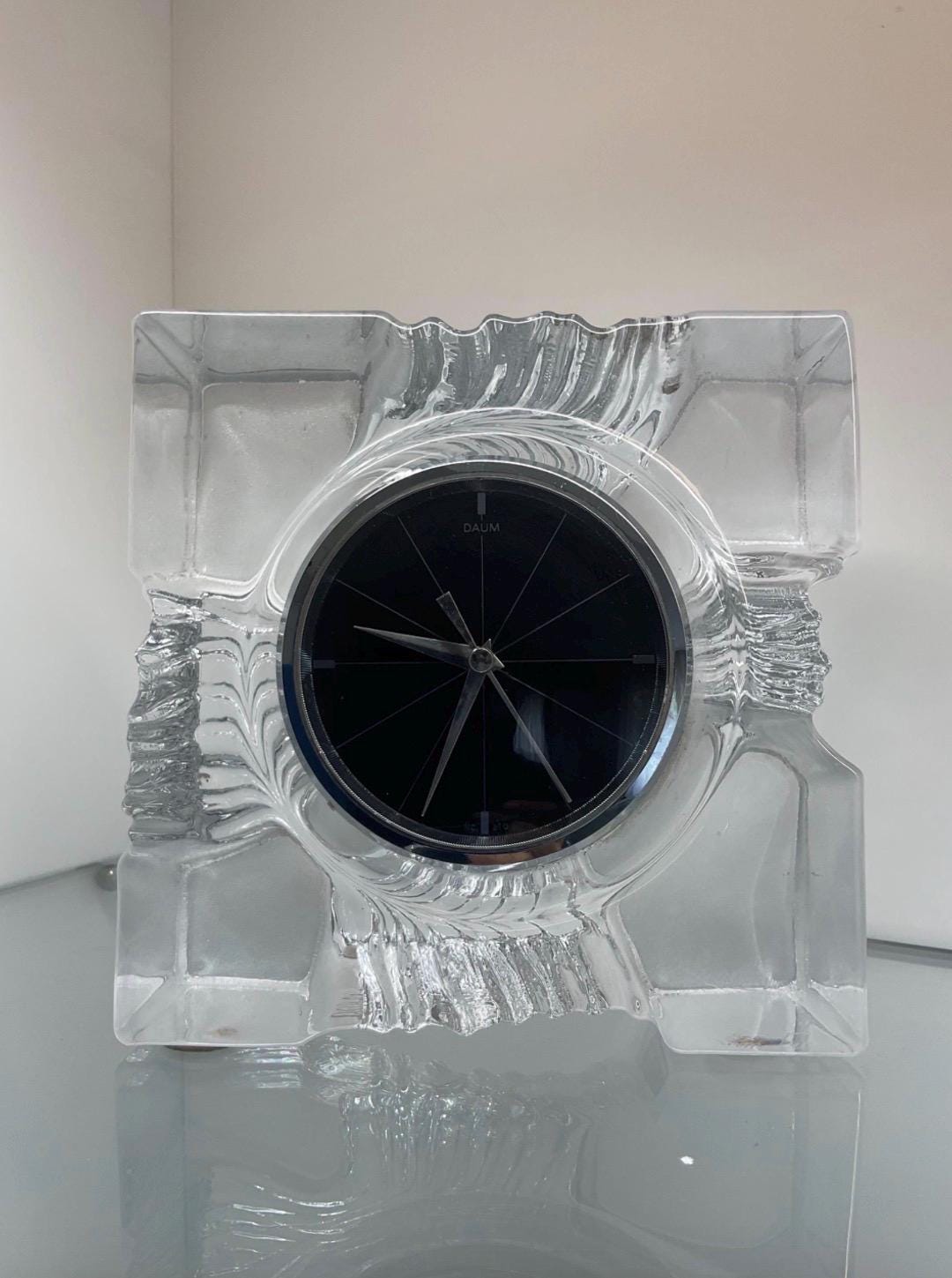 Daum Franceドームフランス ヴィンテージ クリスタル 置時計 Crystal Clock Daum - Etsy