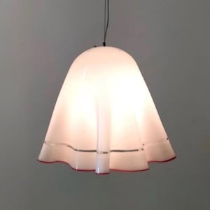 Luciano Vistosi “Zenda” Pendant Lamp for Venini – Murano Glass Ceiling Light, Italy 1970s