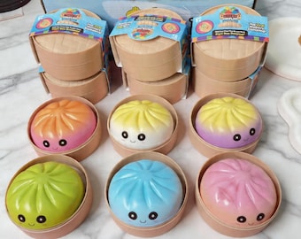 Juguete blando sorpresa con forma de empanadilla, varios colores y formas de empanadillas suaves, juguetes antiestrés, regalo en caja sorpresa, juguete creativo