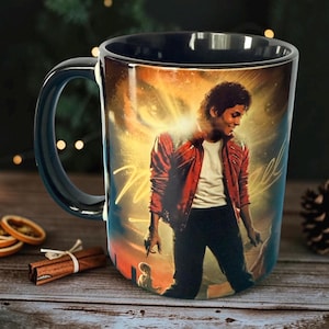 Michael Jackson Tasse – King of Pop Fan Geschenk – Musik Tasse – Geschenk für Michael Jackson Fans – Schwarze Tasse