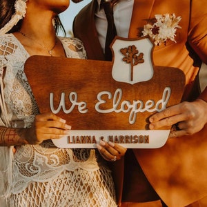 Elopement National Park Wood Sign | Personalized National Park Sign | Just Married Wood Sign | Custom Laser Cut Wood Sign
