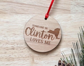 Someone in Clinton NY Loves You Ornament | Upstate New York Ornament | Hamilton College | Clinton New York
