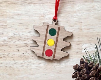 Tipperary Hill Traffic Light | Tipp Hill New York Ornament | Wood Ornament | Upstate NY Christmas