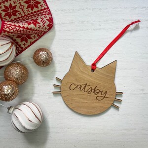 Cat Christmas Custom Ornament | Personalized Cat Ornament | Pet Christmas Gift
