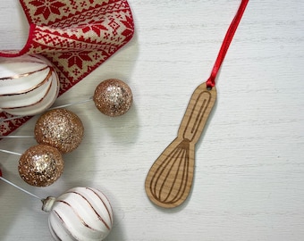 Whisk Ornament | Laser Engraved Ornament | Kitchen Ornament | Baker Gift | Chef Gift