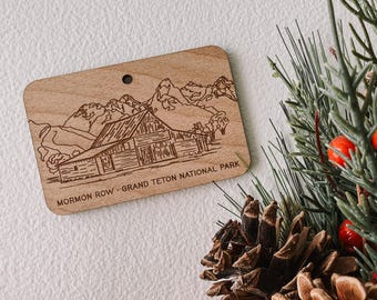 Mormon Row Grand Teton National Park Wood Ornament