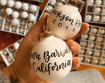 Personalized Ornament | Custom Christmas Ornament | Calligraphy Ornament | Free Shipping