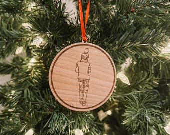 Custom Outline Drawing Ornament | Custom Christmas Drawing Ornament
