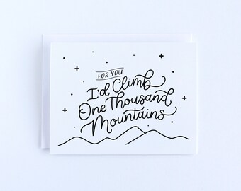 One Thousand Mountains Greeting Card