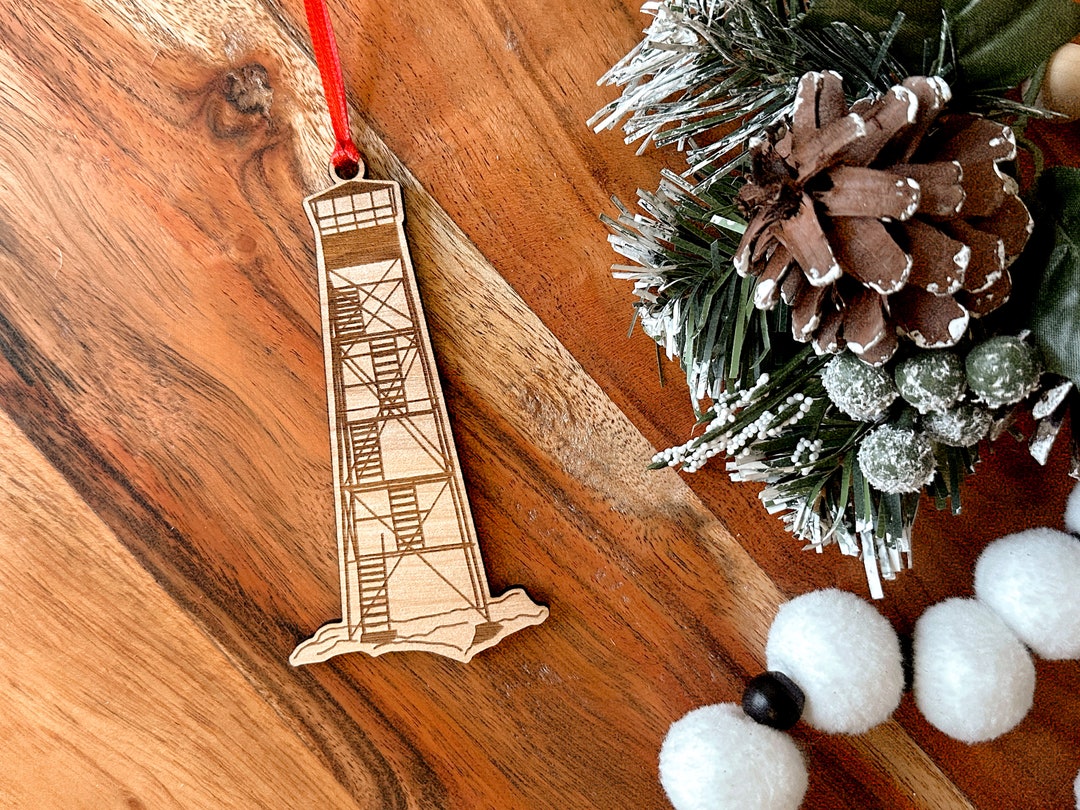 Bald Mountain Rondaxe Fire Tower Old Christmas Ornament
