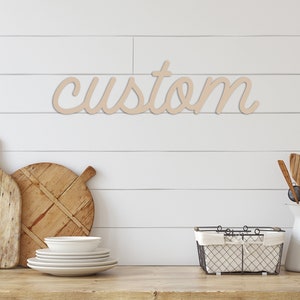 Custom Wood Letters | Laser Cut Letters | Custom Large Name Cutout | Wall Wood Sign | Wooden Cutout Large Word